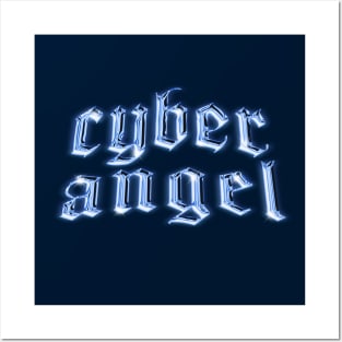 Cyber Angel y2k cybercore design Posters and Art